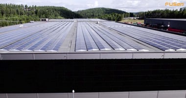 Solceller på taket til Interfrukt